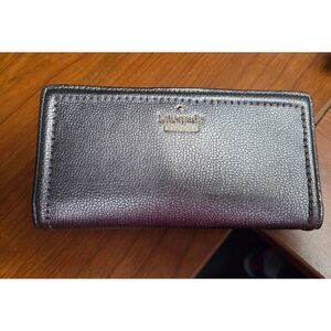 Kate Spade Silver Pebbled Braylon Wallet